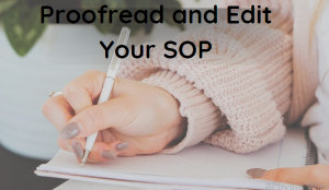 Proofread and edit your SOP